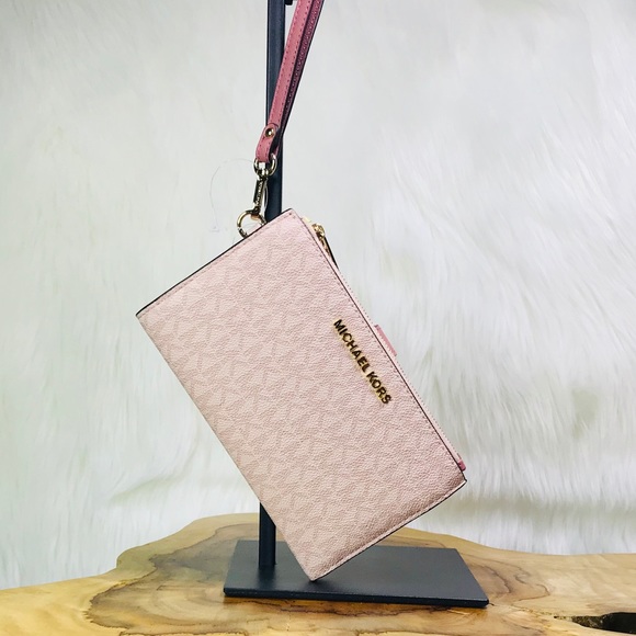 Michael Kors Jet Set Travel Double Zip Wristlet - Picture 7 of 8